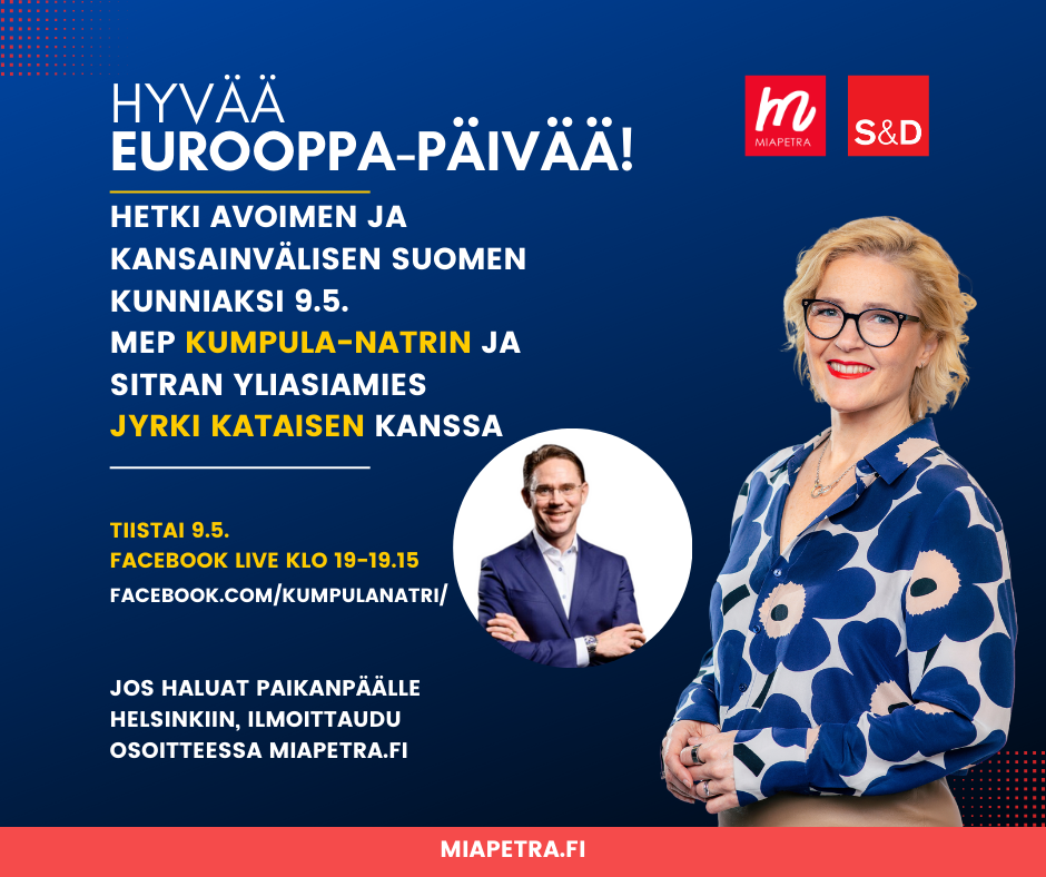 Eurooppapäivän hetki avoimen ja kansainvälisen Suomen puolesta