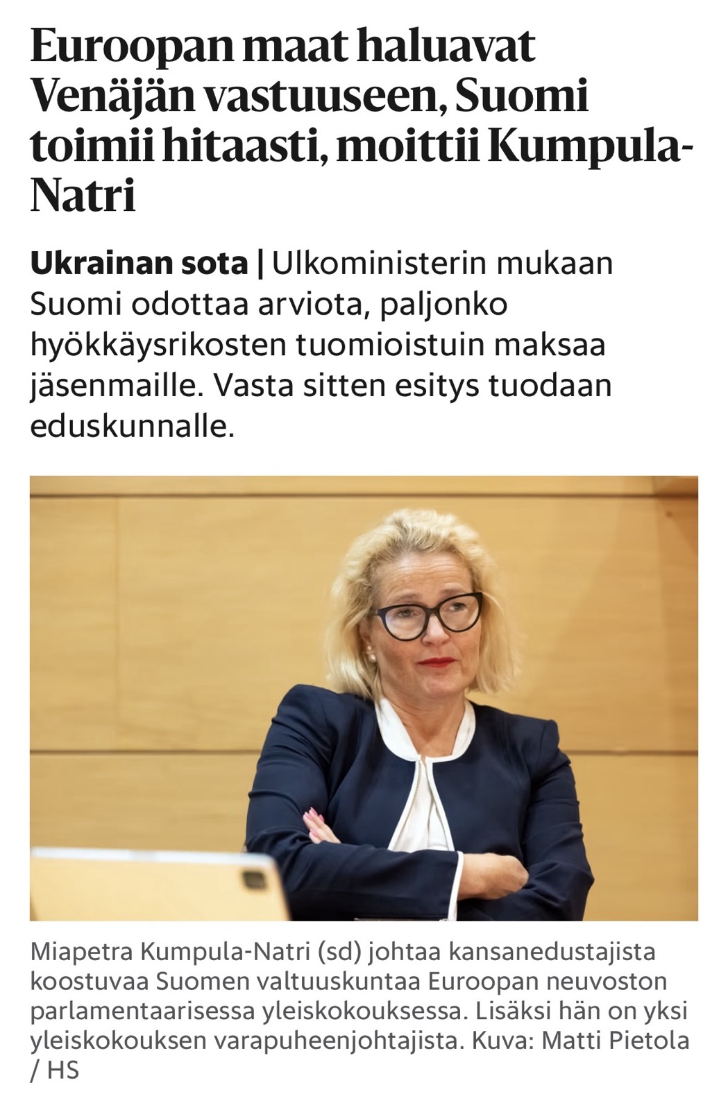 Euroopan maat haluavat Venäjän vastuuseen, Suomi toimii hitaasti