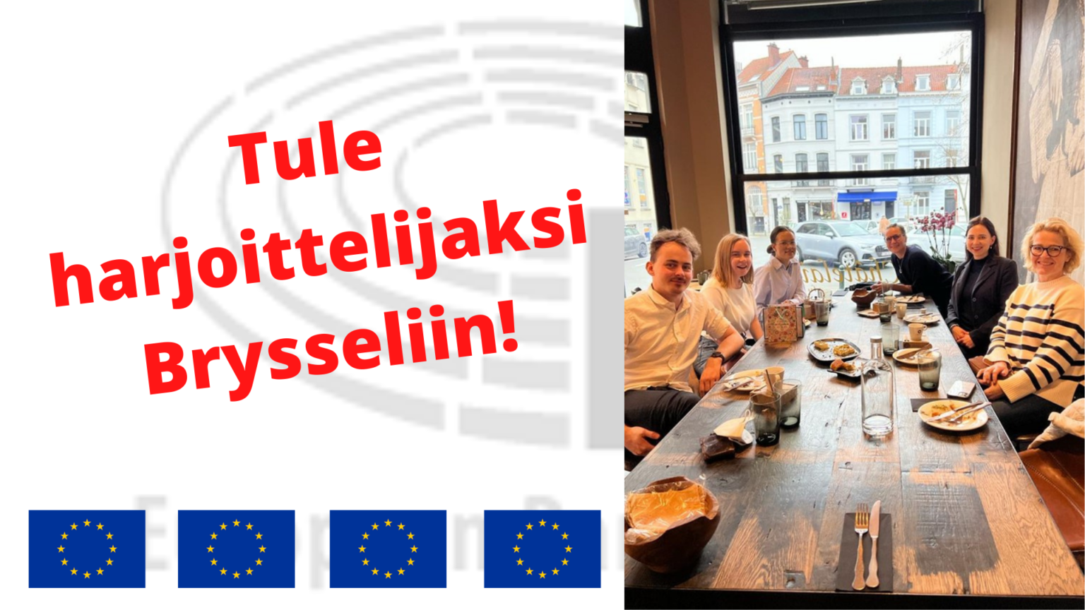 Hae harjoittelijaksi MEP Kumpula-Natrin tiimiin Brysseliin