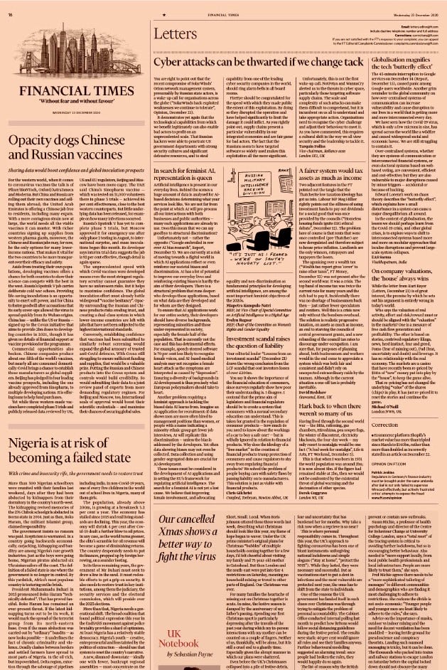 Kolumni Financial Timesissa: In search of a feminist AI