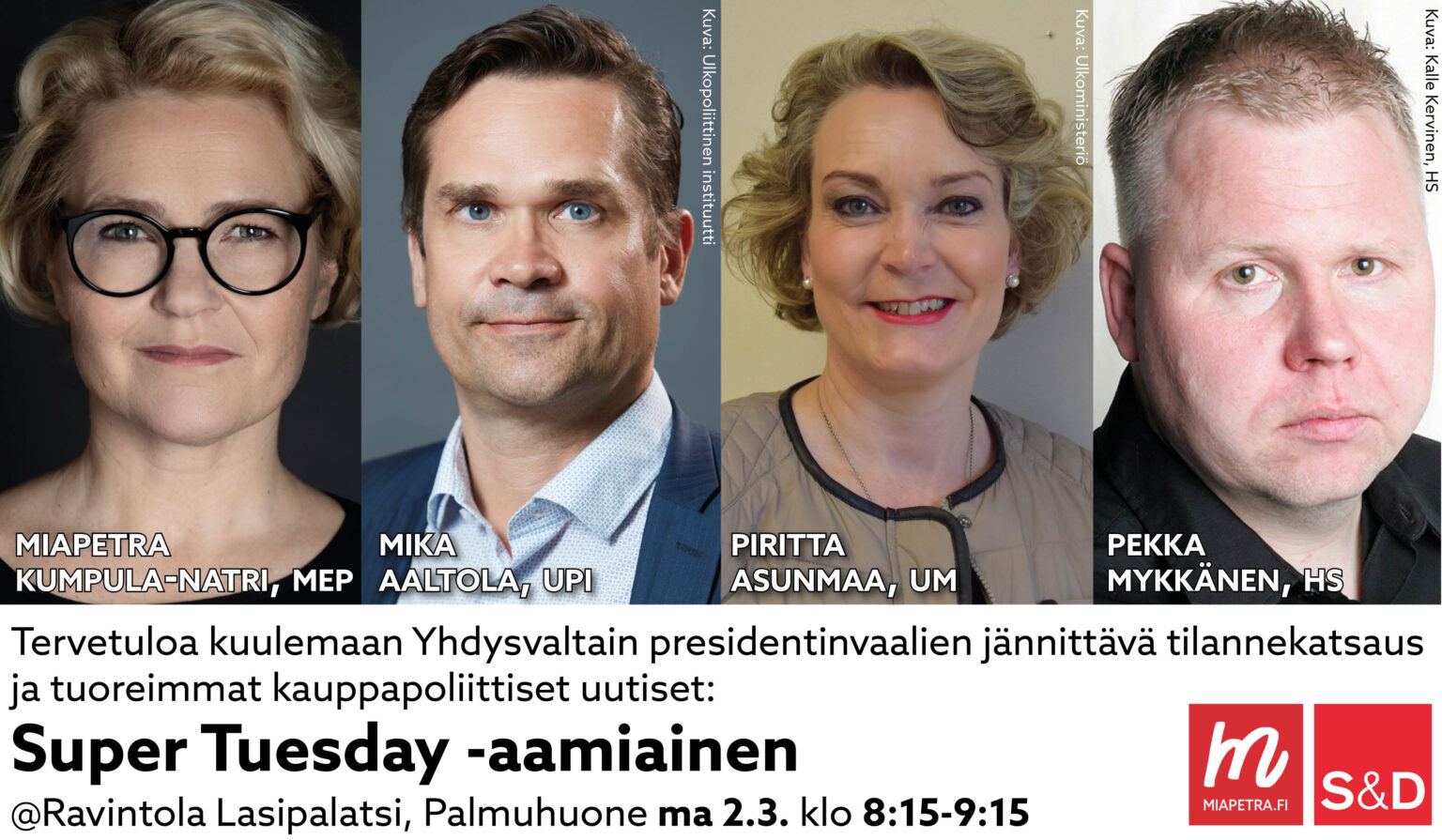 Paneelikeskustelu: Ajankohtaista USA:ssa Super Tuesday’n alla