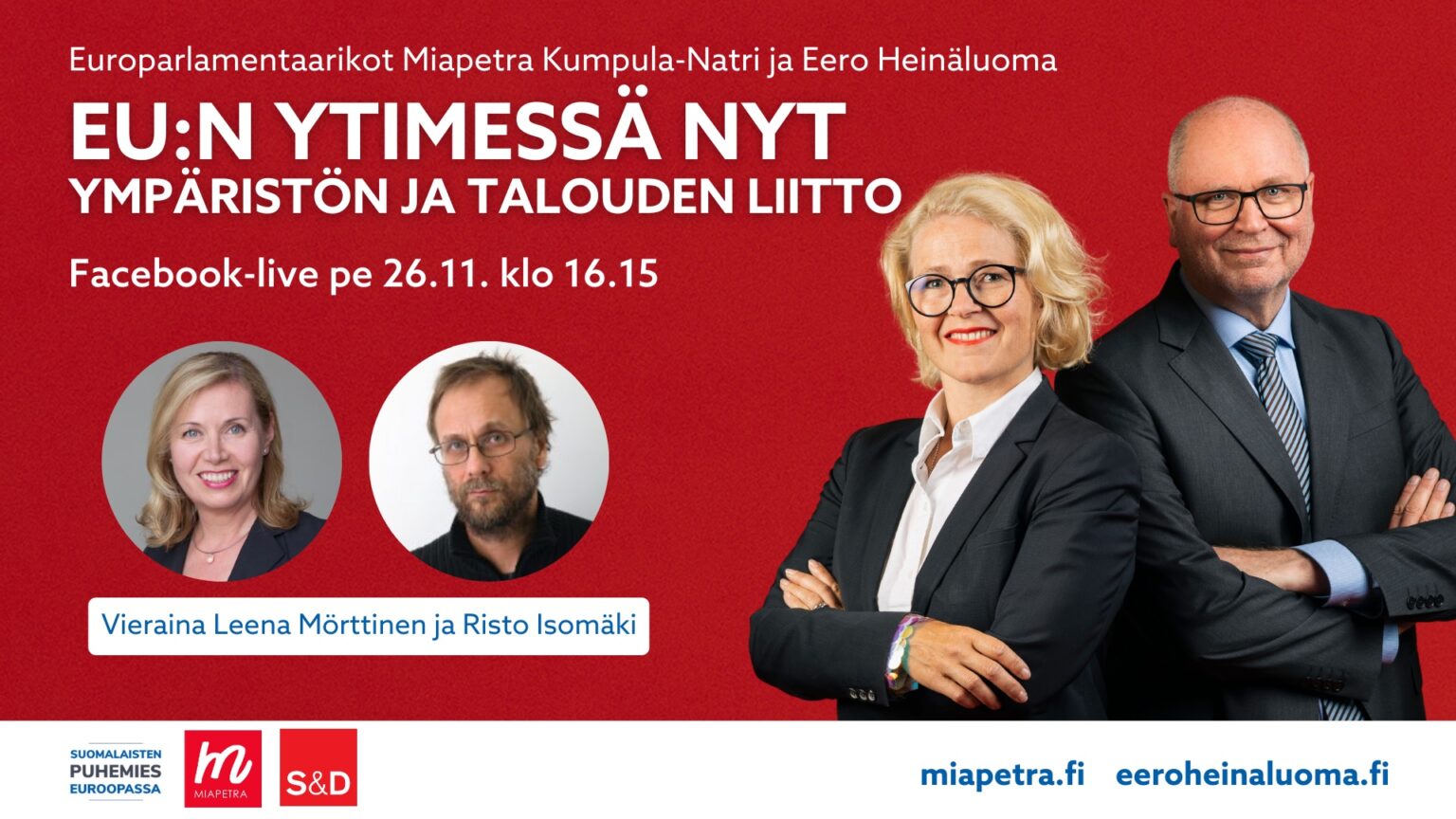 Katso tallenne seminaarista 26.11. EU:n ytimessä nyt ympäristön ja talouden liitto