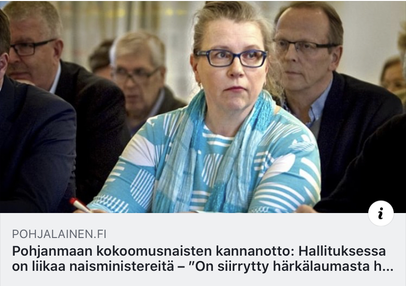 Vastaus Pohjanmaan kokoomusnaisille: Älkää pilatko Pohjanmaan mainetta
