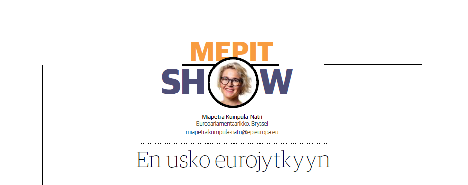 Kirjoitus Demokraattiin: En usko eurojytkyyn